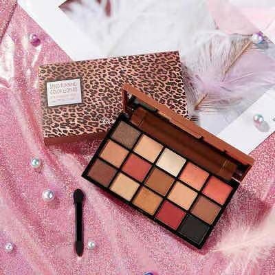 La mei la Speed Running Color Leopard Eye Shadow Tray 15 color